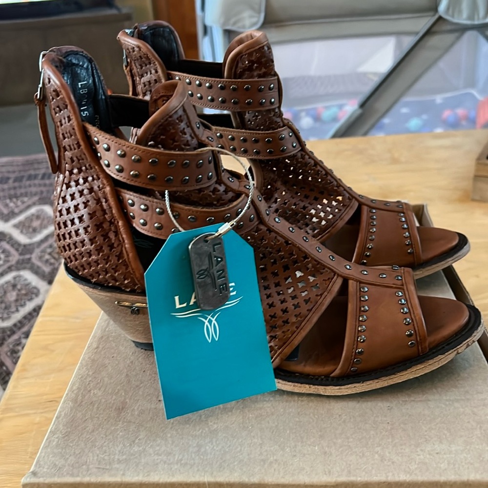 Lane leather studded booties size 11